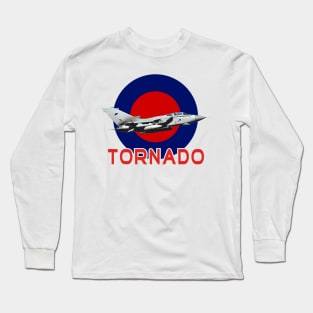 RAF Tornado in RAF Roundel in Grey Long Sleeve T-Shirt